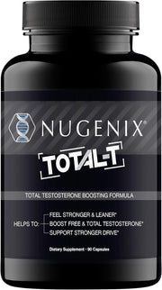 Nugenix Total-T, Free and Total Testosterone Booster Supplement for Men, 90 Count