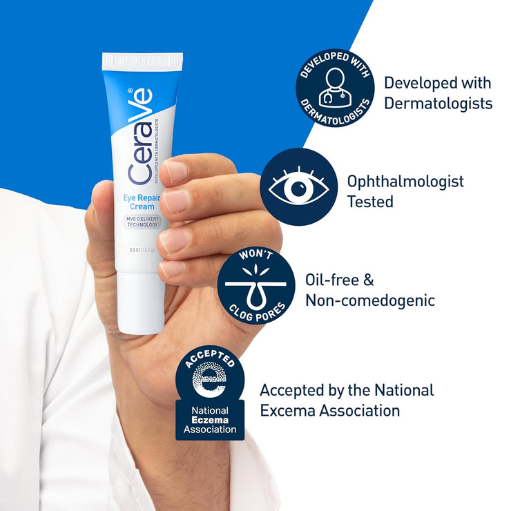 CeraVe Eye Repair Cream for Dark Circles and Puffiness for All Skin Types